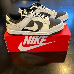 NIKE DUNK LOW (black/ photon dust - volt - white), size 10.5 - brand new